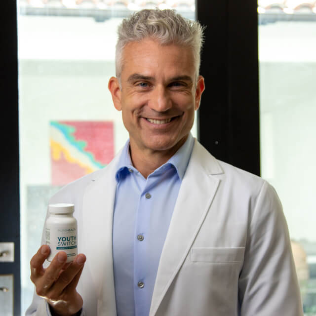 influencer with a bottle