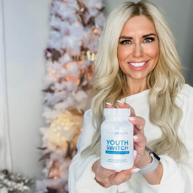 influencer with a bottle