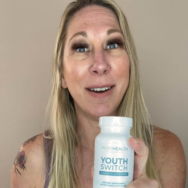 influencer with a bottle